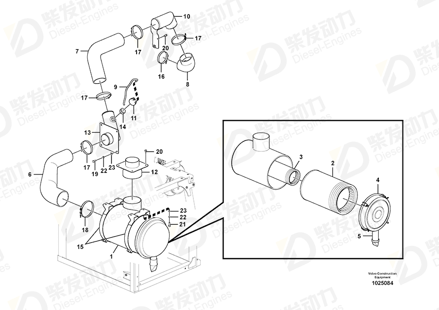 VOLVO Hose 14532122 Drawing