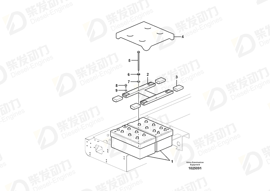 VOLVO Battery 14880482 Drawing