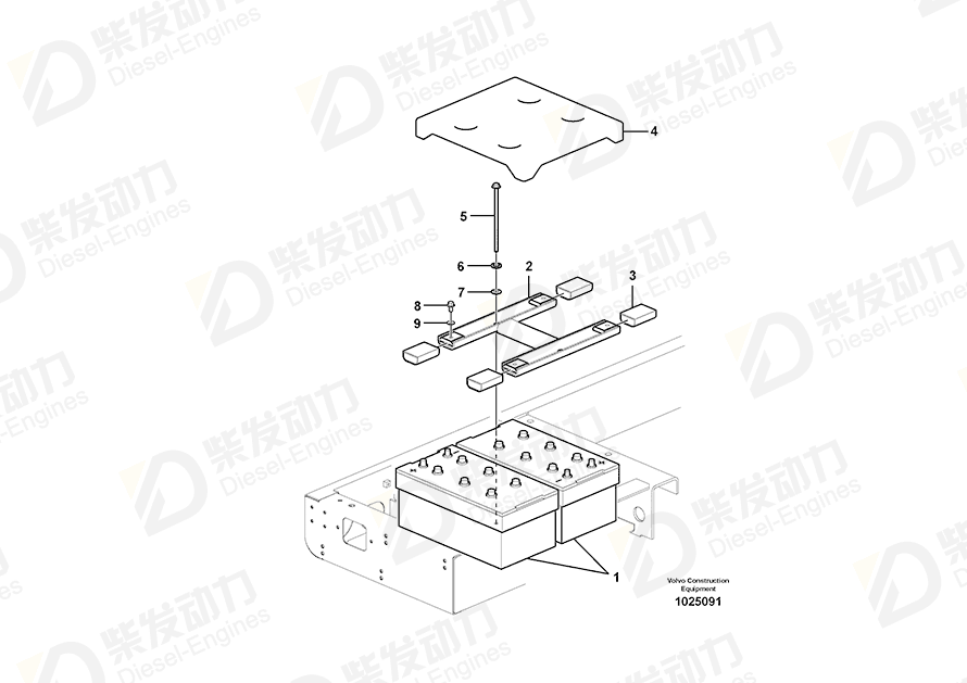 VOLVO Bracket 14558289 Drawing