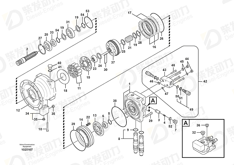 VOLVO RETAINING RING SA9541-02058 Drawing