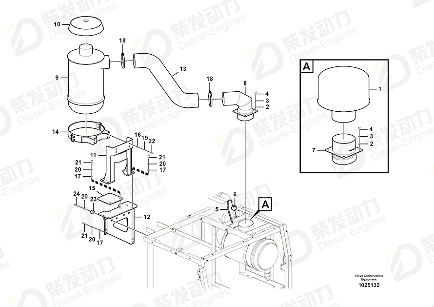 VOLVO Hose 14506526 Drawing