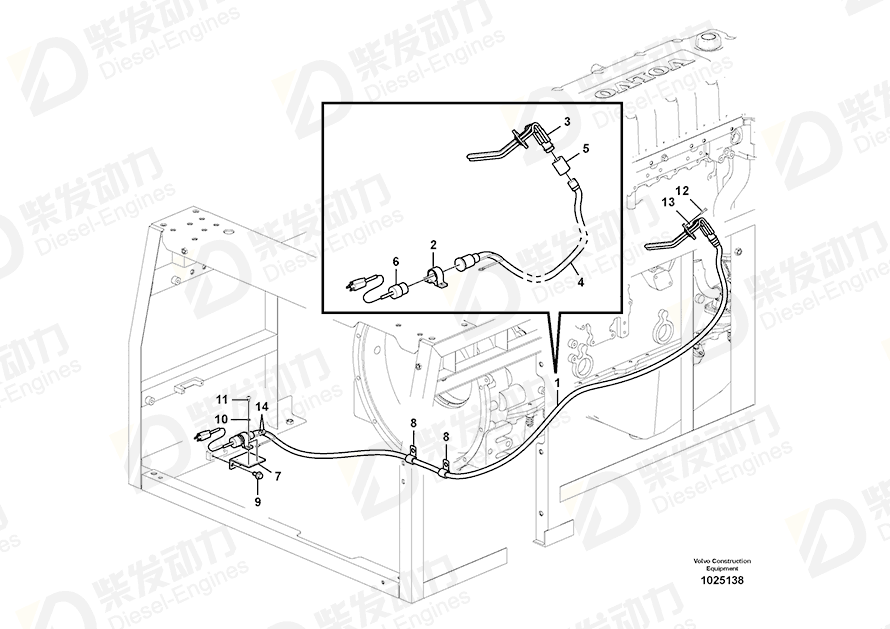 VOLVO Cable 3986351 Drawing