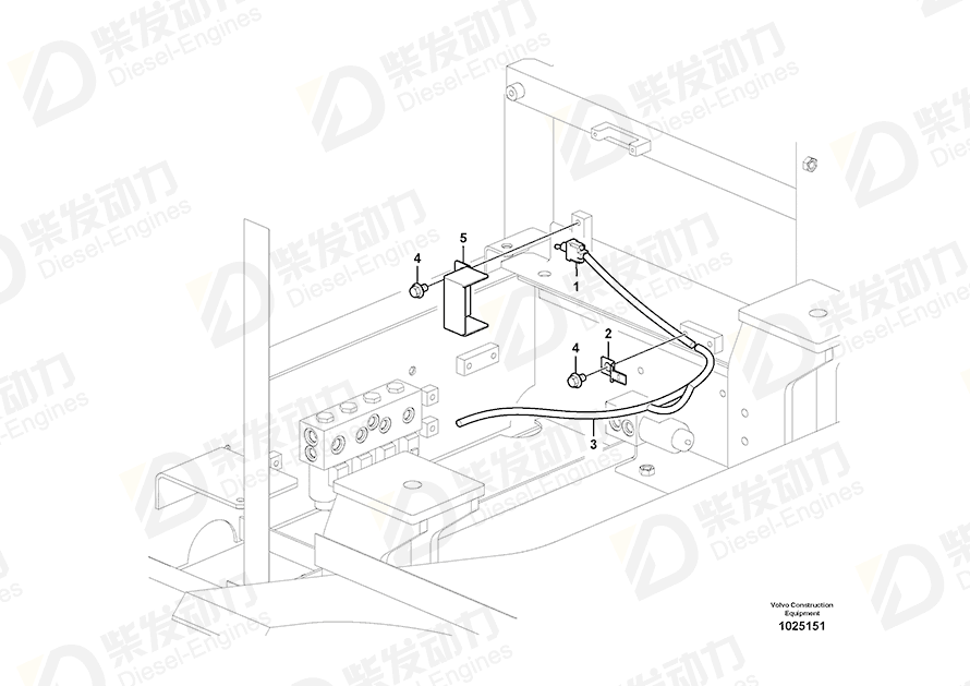 VOLVO Cable harness 14540094 Drawing