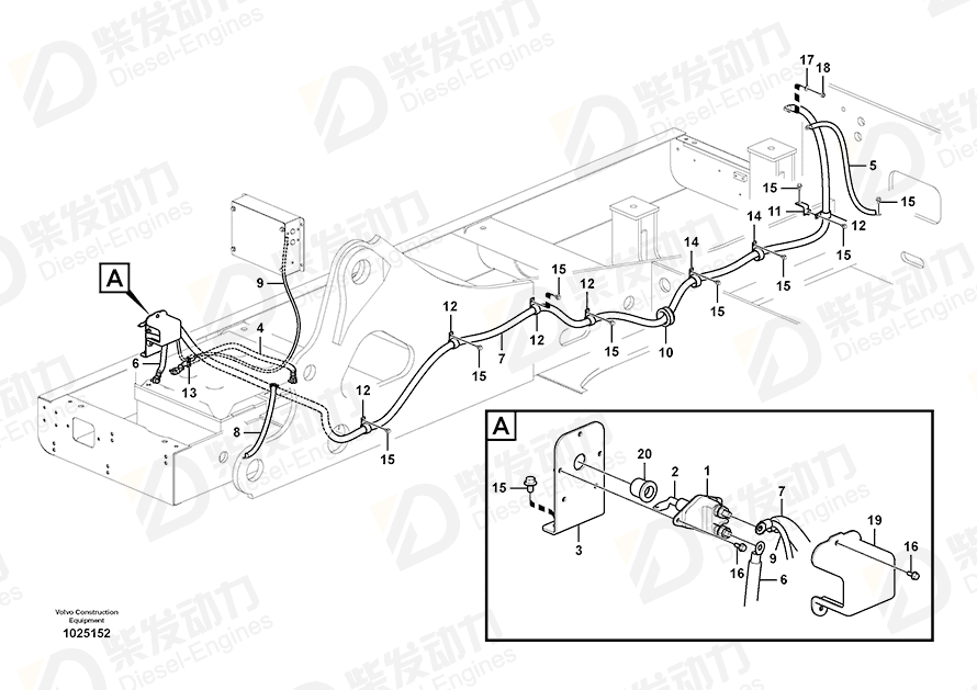 VOLVO Battery cable 14590078 Drawing VOLVO Battery cable 14590078 Drawing