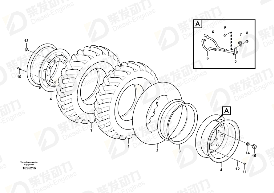 VOLVO Rim band 14023496 Drawing