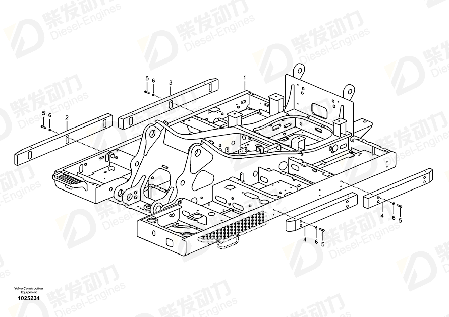VOLVO Frame 14548573 Drawing