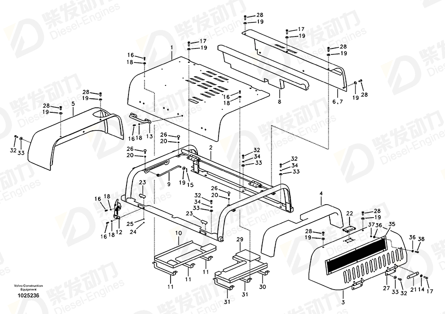 VOLVO Sponge 14533213 Drawing