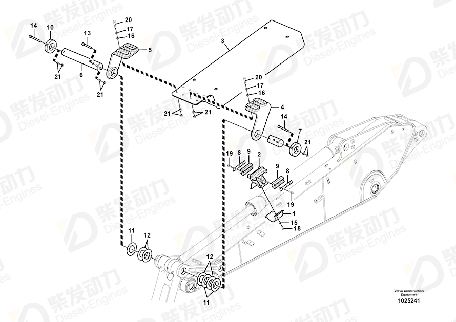 VOLVO Clamp 14562475 Drawing