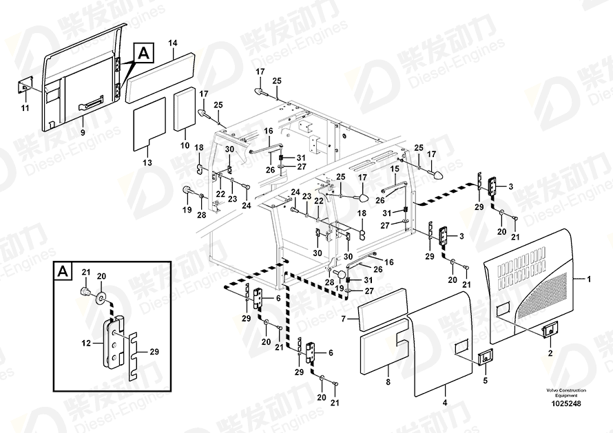 VOLVO Door 14555083 Drawing