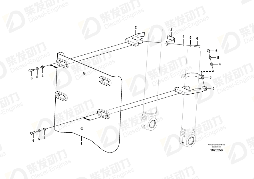 VOLVO Clamp 14560998 Drawing