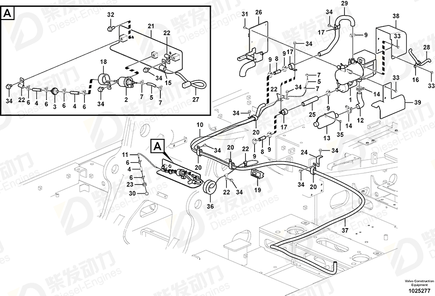 VOLVO Heater 14606004 Drawing