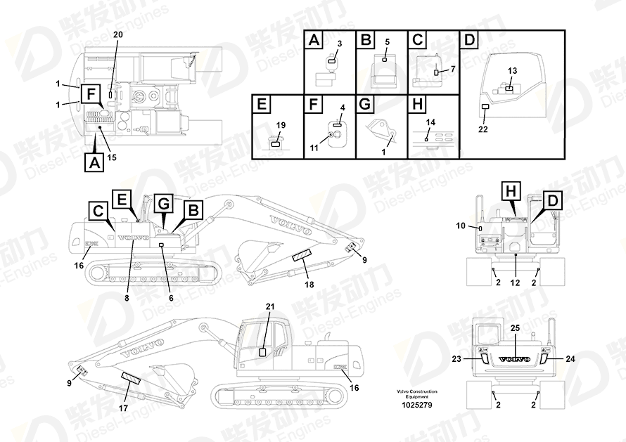VOLVO Decal 14576146 Drawing