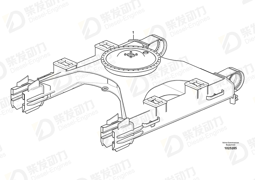 VOLVO Undercarriage frame 14631730 Drawing VOLVO Undercarriage frame 14631730 Drawing