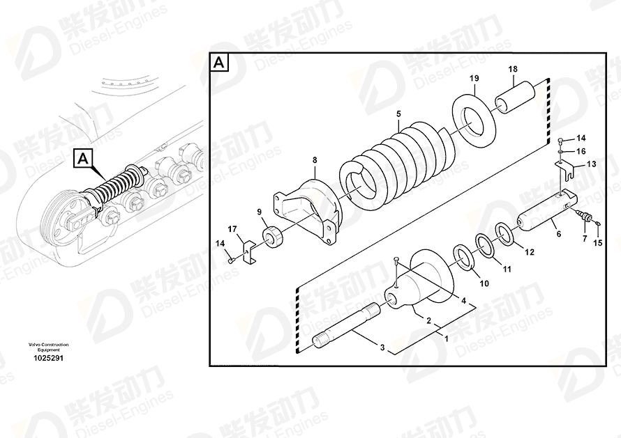 VOLVO Recoil Spring 14669585 Drawing