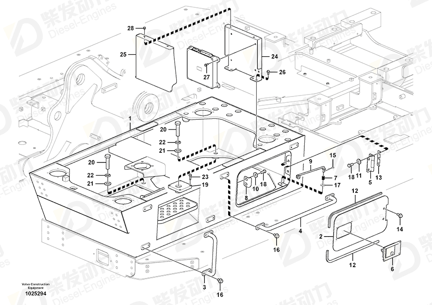 VOLVO Handrail 14539653 Drawing