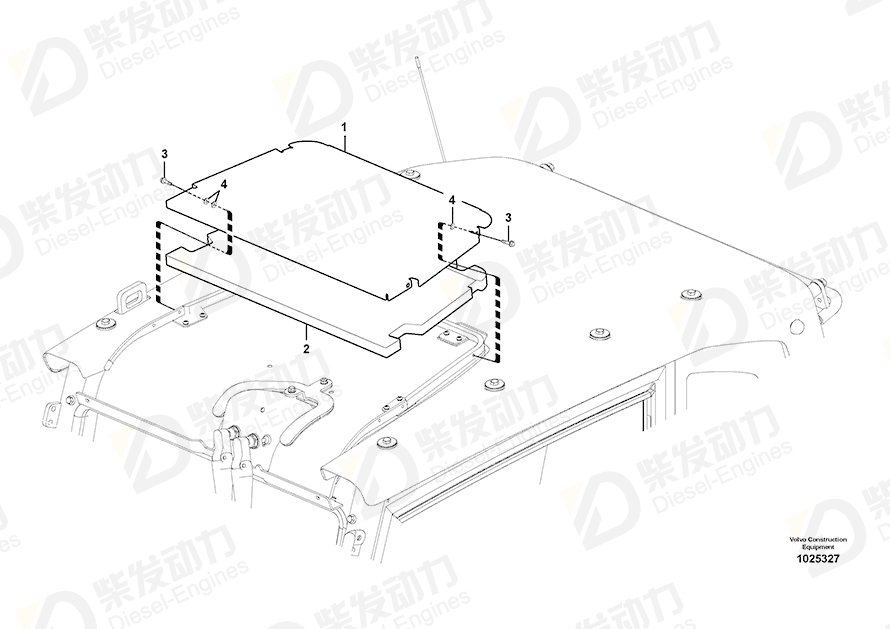 VOLVO Sun visor 11205992 Drawing