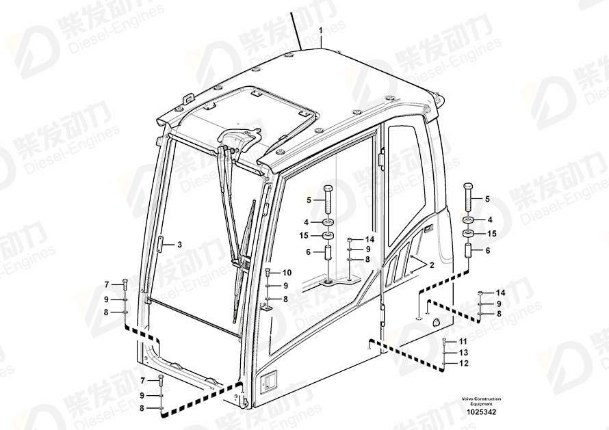 VOLVO Cable harness 14562091 Drawing