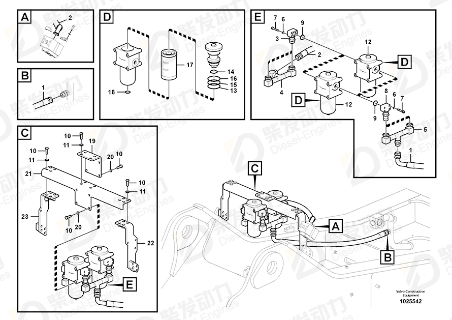 VOLVO Bracket 14526714 Drawing