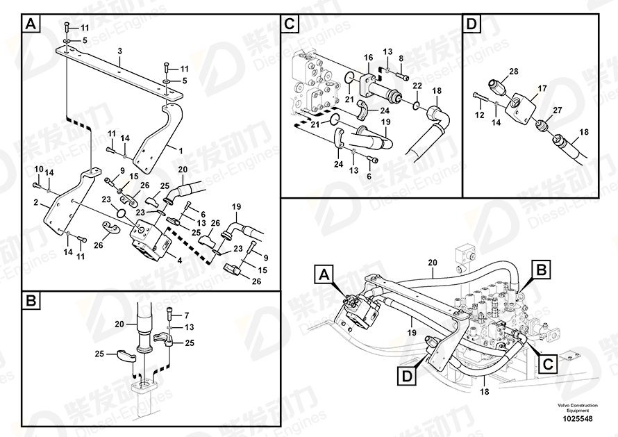 VOLVO Bracket 14557792 Drawing