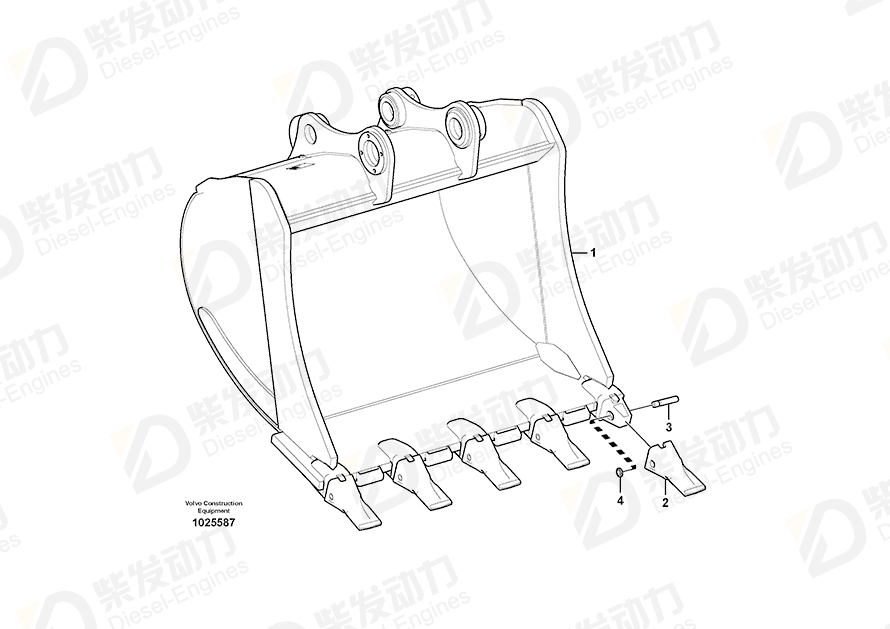 VOLVO Bucket 14633548 Drawing
