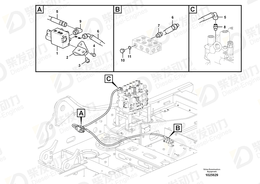 VOLVO Solenoid valve 14560049 Drawing