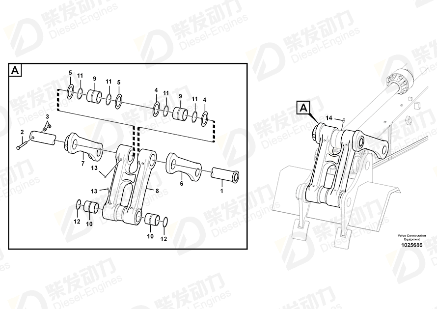 VOLVO Pin 14670039 Drawing