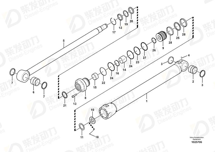 VOLVO Back-up ring SA9567-20701 Drawing