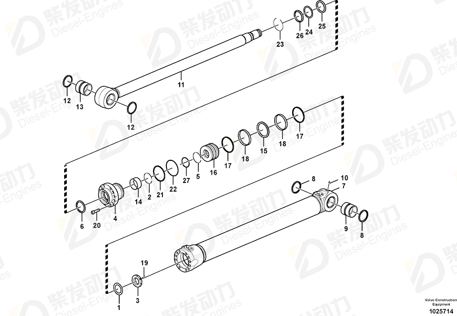 VOLVO Back-up ring SA9566-11550 Drawing