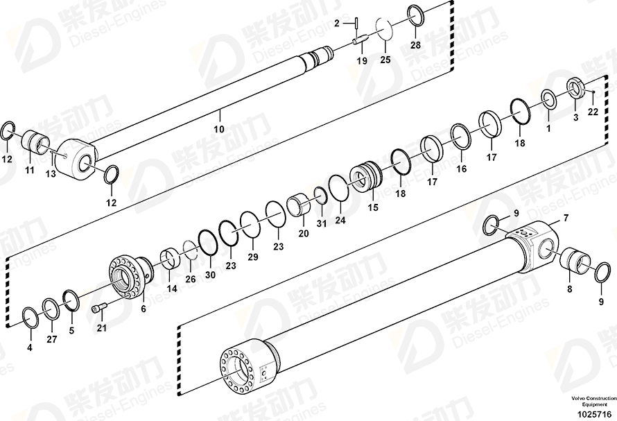 VOLVO Back-up ring SA9566-11400 Drawing