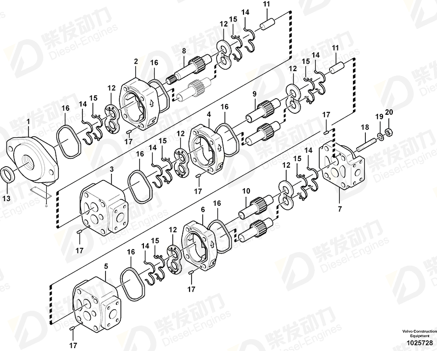 VOLVO Gear 14536191 Drawing