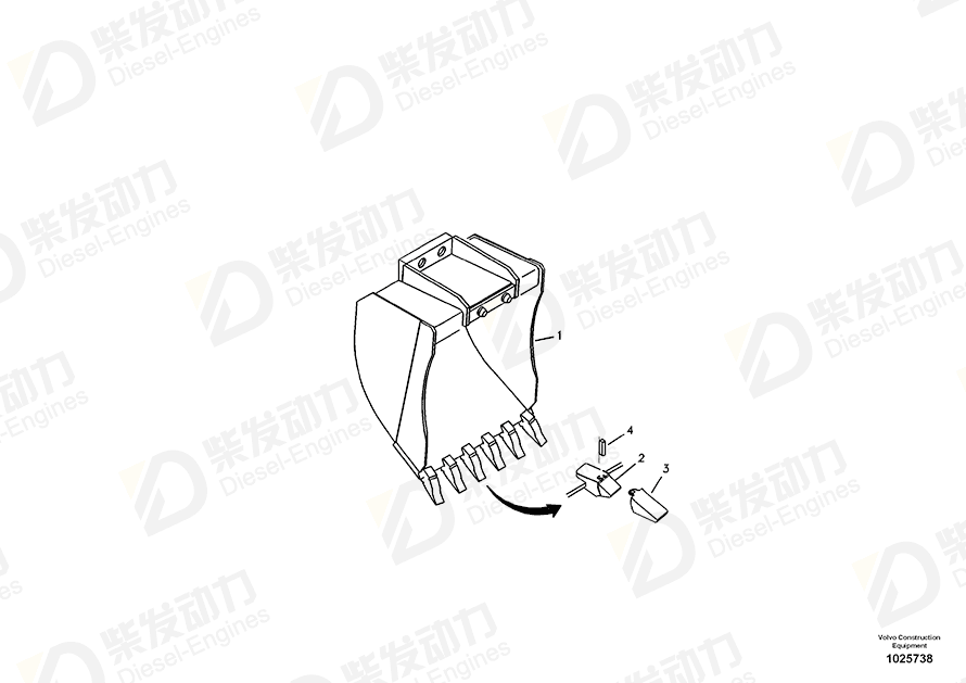 VOLVO Tooth bracket 11801591 Drawing