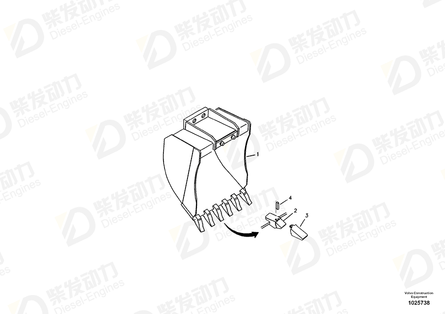 VOLVO Tooth bracket 11801591 Drawing VOLVO Tooth bracket 11801591 Drawing