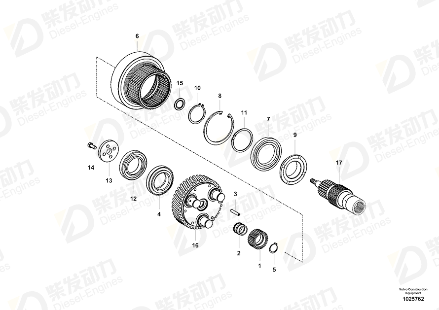 VOLVO Spring pin 951994 Drawing VOLVO Spring pin 951994 Drawing