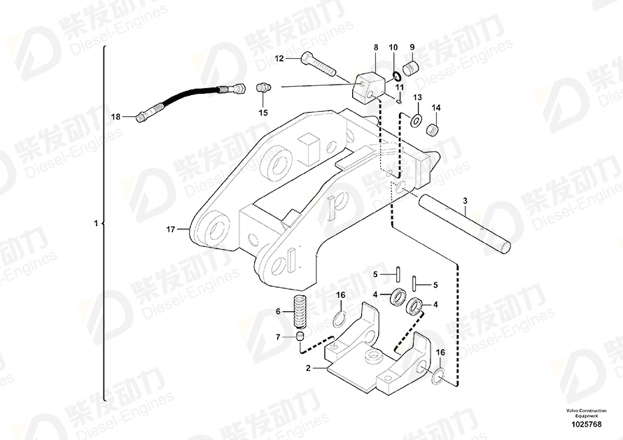 VOLVO Cylinder housing 11803893 Drawing