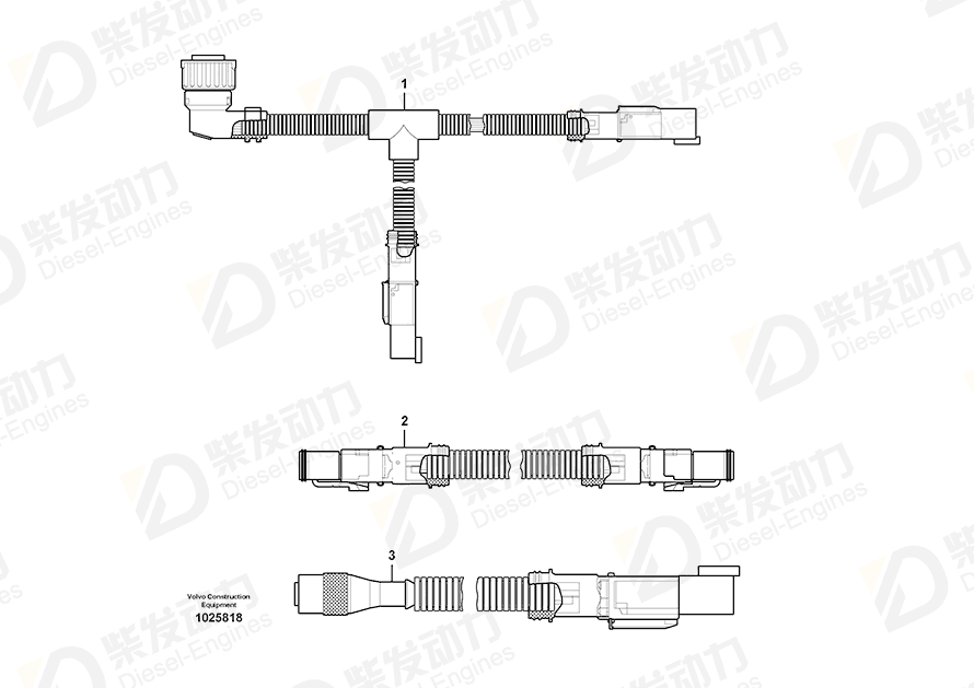 VOLVO Cable 14576925 Drawing