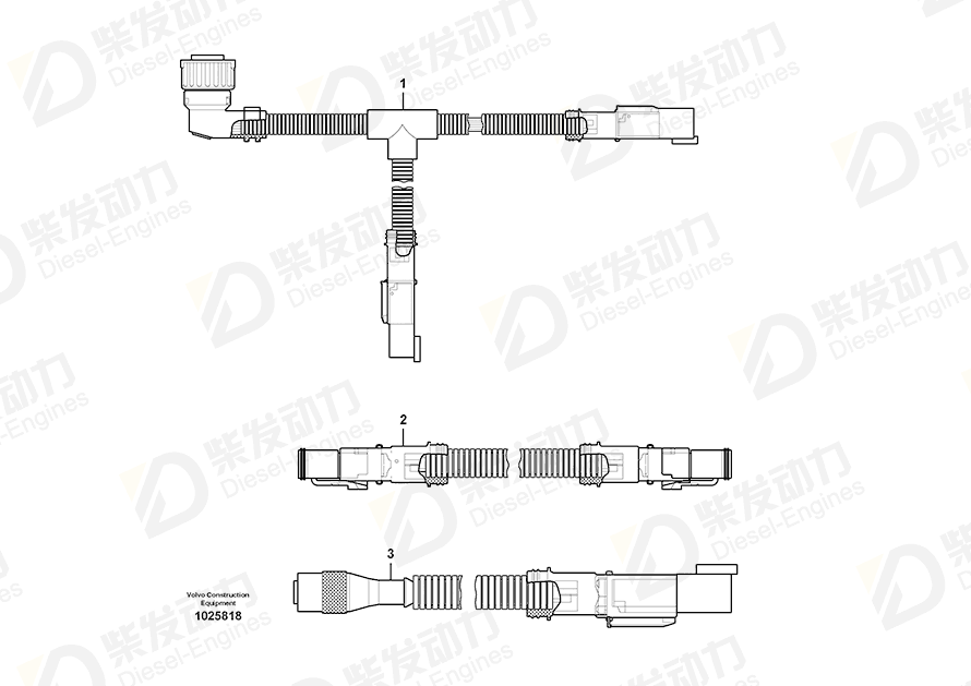 VOLVO Cable 14556606 Drawing