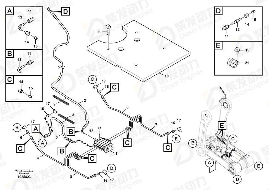 VOLVO Pipe 14561694 Drawing