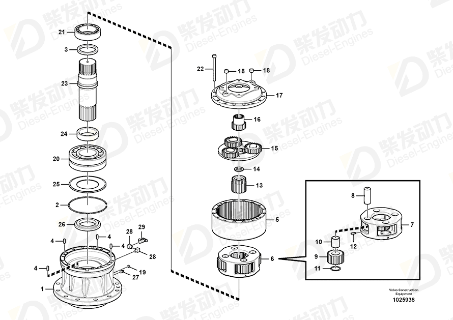 VOLVO Sealing ring 14596611 Drawing VOLVO Sealing ring 14596611 Drawing