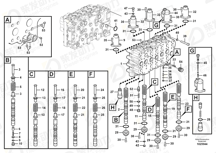 VOLVO Control valve 14601403 Drawing VOLVO Control valve 14601403 Drawing