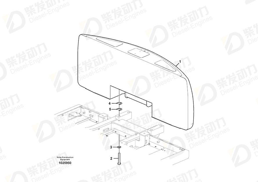 VOLVO Counterweight 14587320 Drawing VOLVO Counterweight 14587320 Drawing