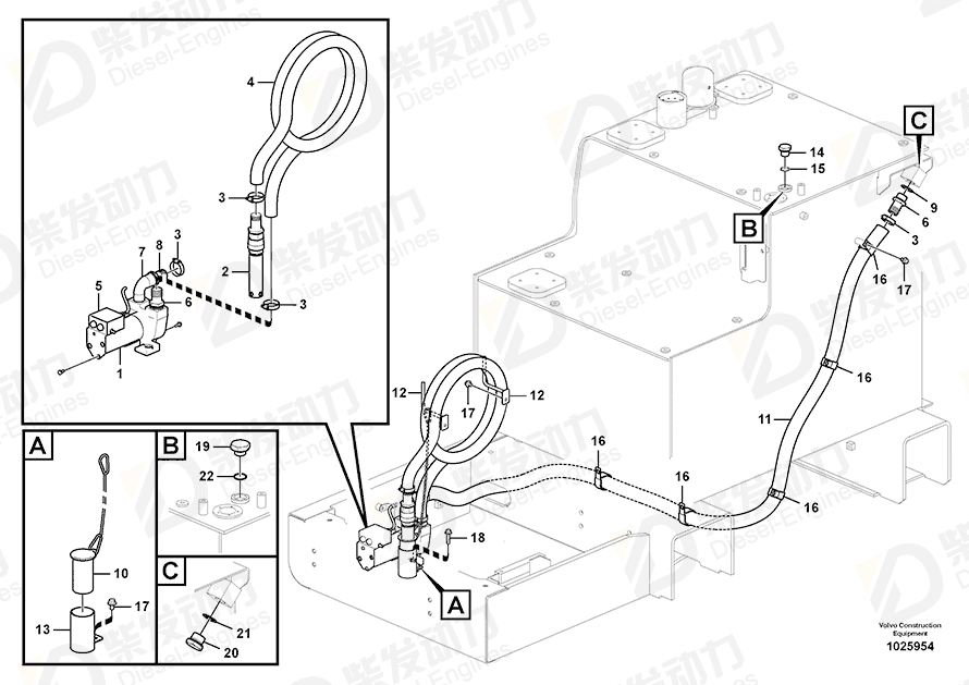 VOLVO Stopping device 14524233 Drawing