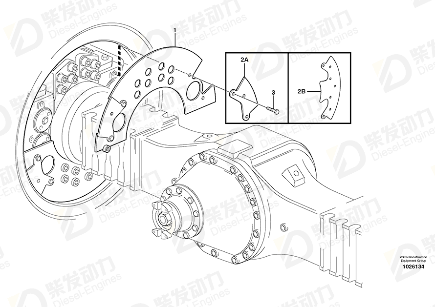 VOLVO Brake Shield 11119940 Drawing VOLVO Brake Shield 11119940 Drawing