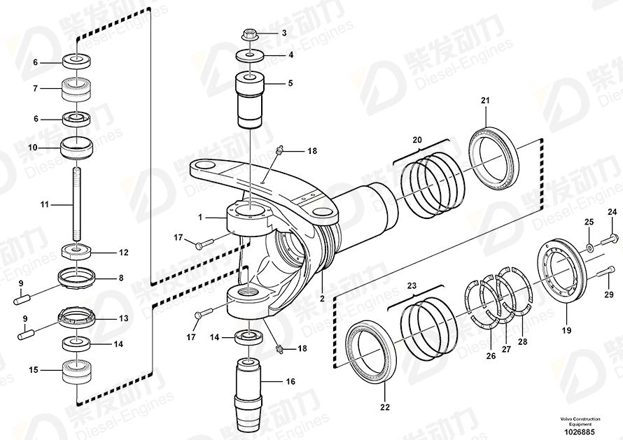 VOLVO Bearing cover 11195034 Drawing