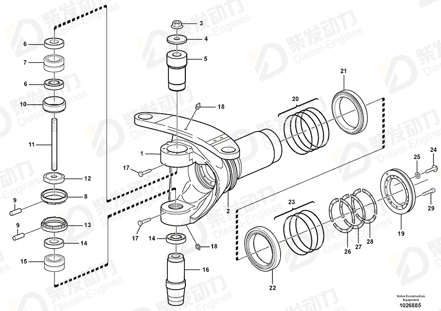 VOLVO Roller bearing 11102237 Drawing