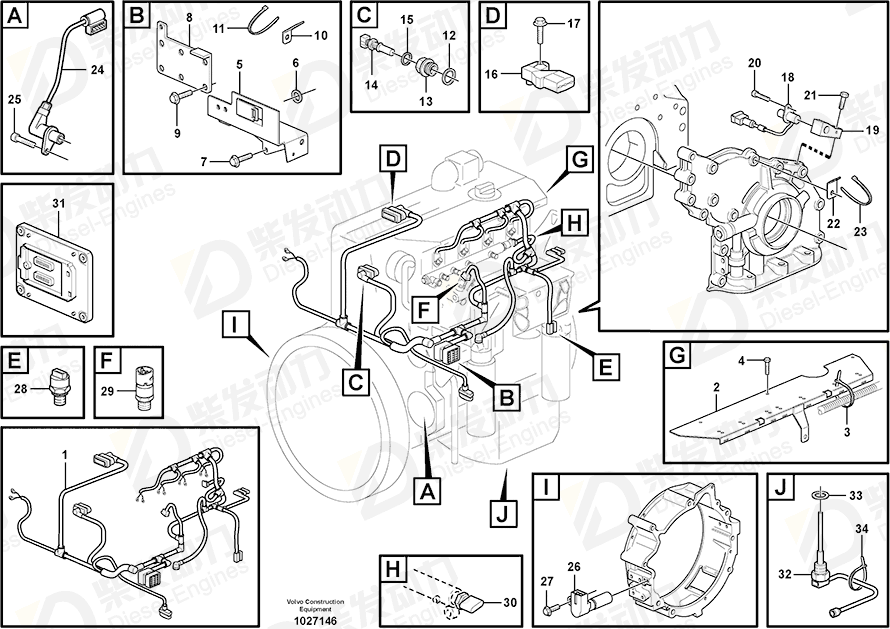 VOLVO Hexagon screw 20851223 Drawing VOLVO Hexagon screw 20851223 Drawing