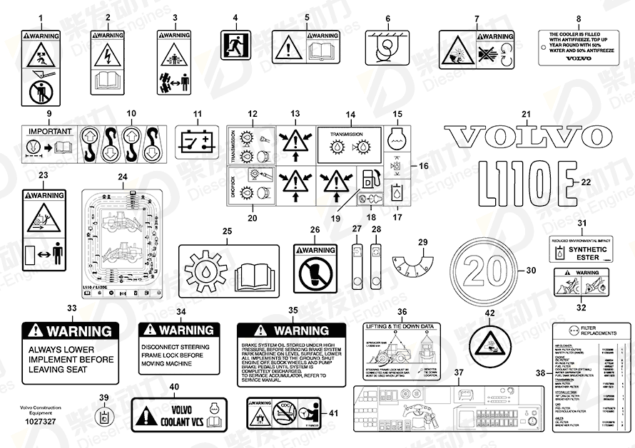 VOLVO Decal 11413642 Drawing