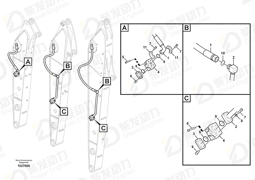 VOLVO Valve 14628542 Drawing
