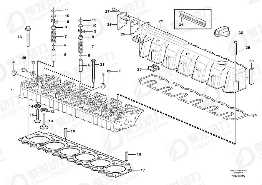 VOLVO Flange screw 20412601 Drawing