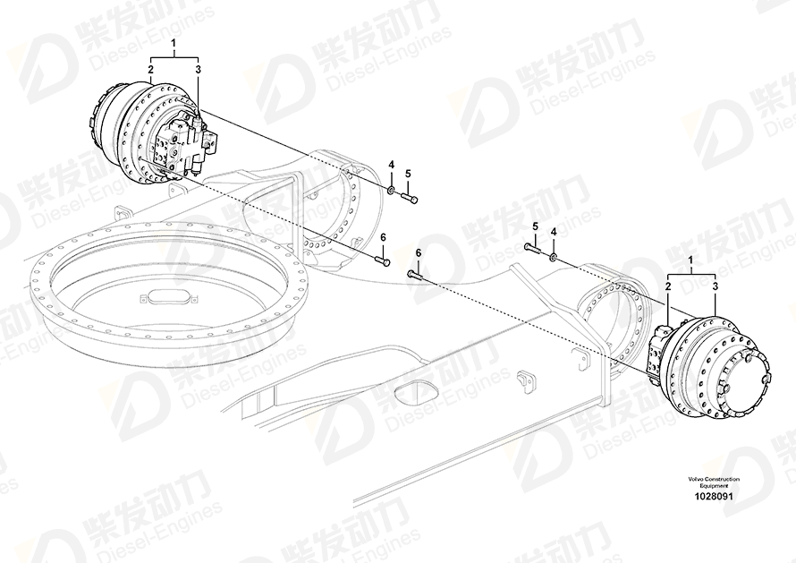 VOLVO Drive unit 14566400 Drawing VOLVO Drive unit 14566400 Drawing
