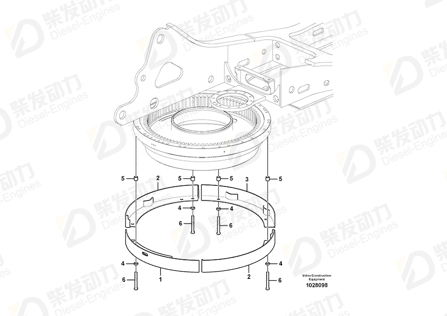 VOLVO Hexagon screw 990486 Drawing